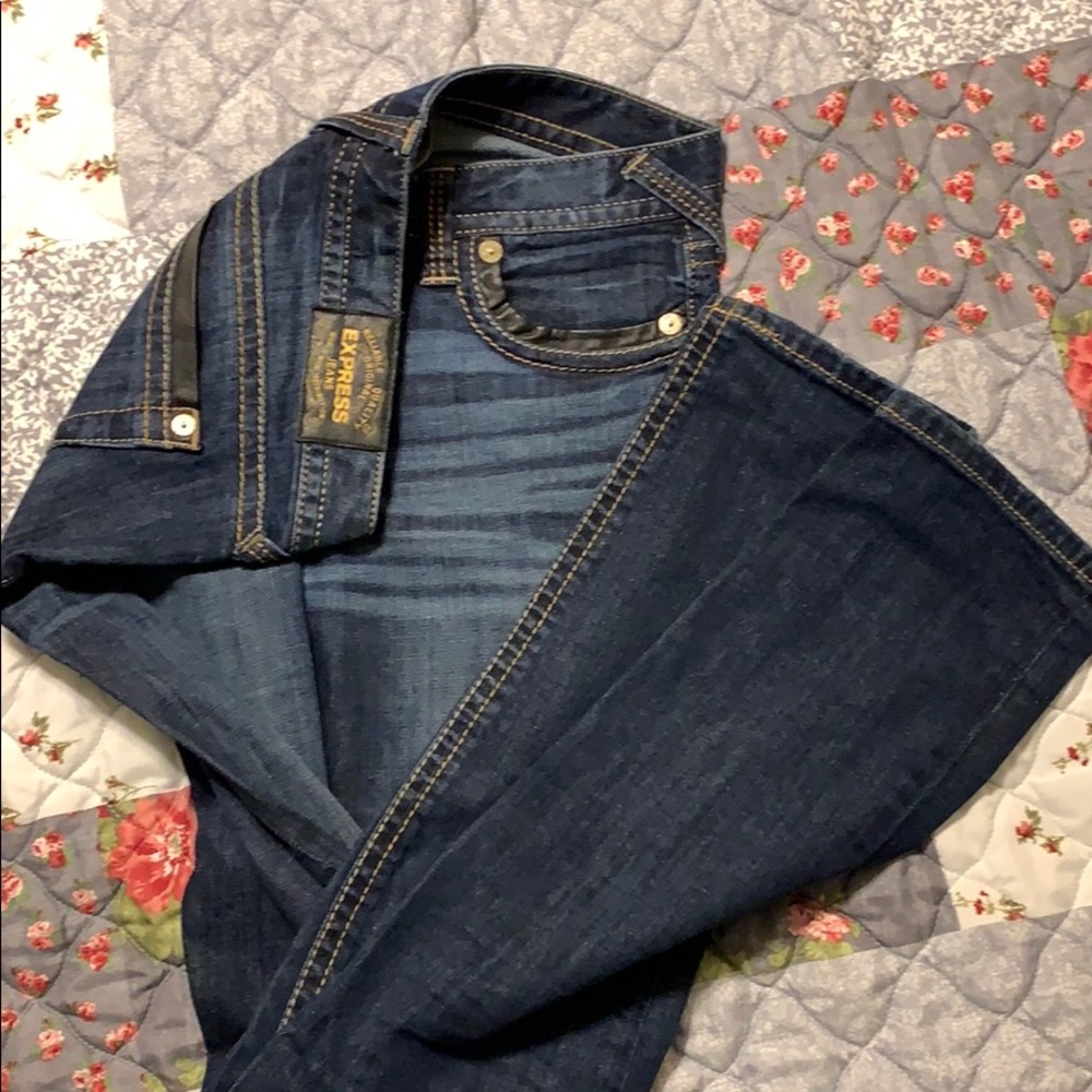 Slight worn Express Jeans. So comfortable!!!